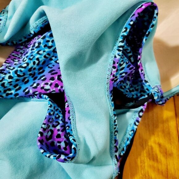 Bongo  Blue/Purple Animal Print Swimsuit Size Large Large - Picture 10 of 11